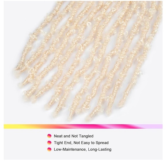 NIB***GUOHUI Super Light Butterfly Locs Crochet Hair 12” 6 Packs Pre-Looped - Picture 5 of 9